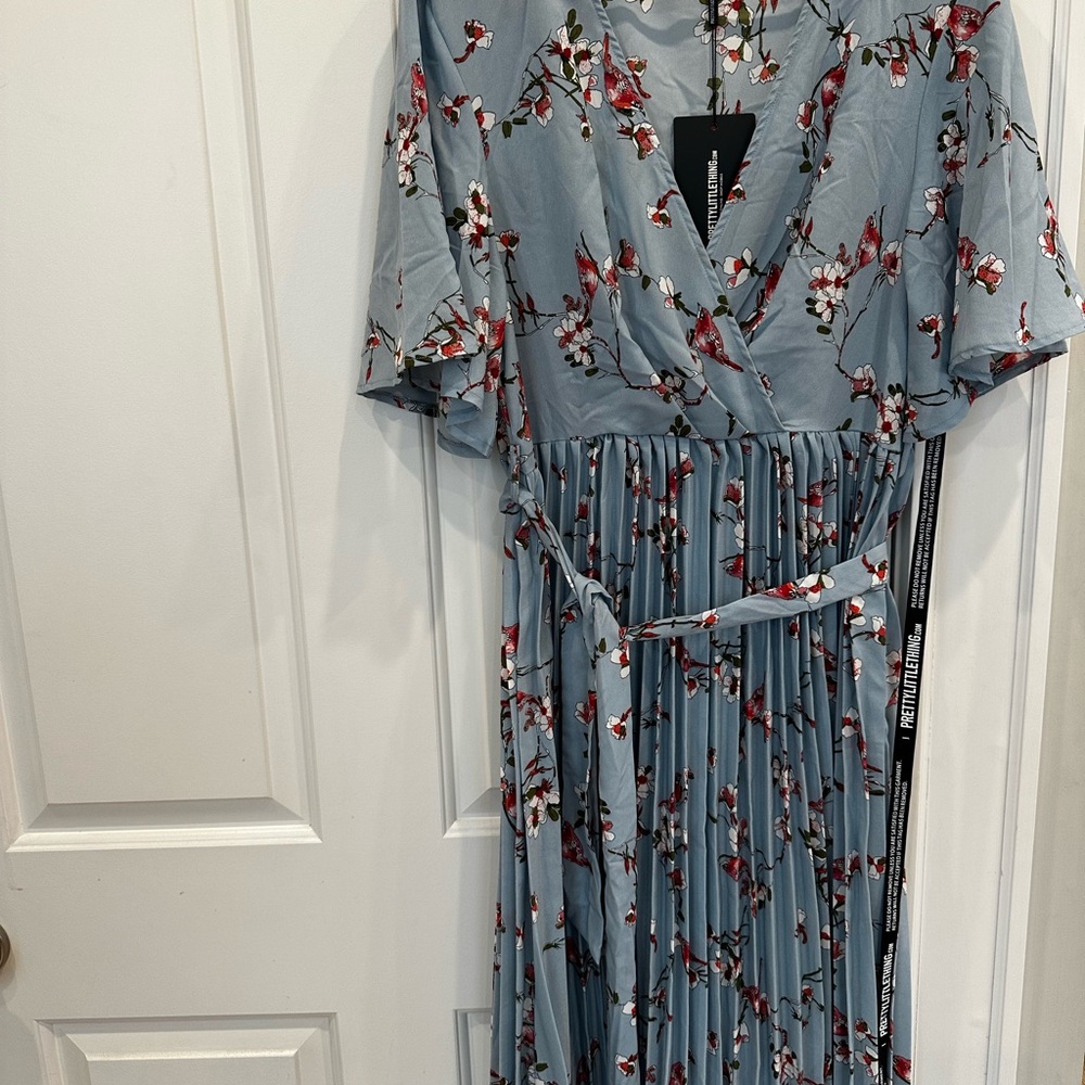 Floral Blue Maxi Dress NWT